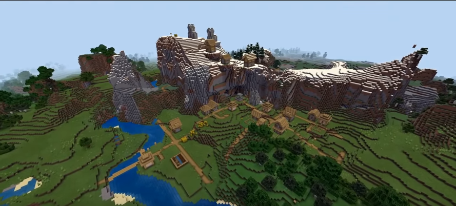 Minecraft pe seeds - Epic mountain village
