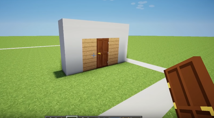 Building gate of Minecraft house