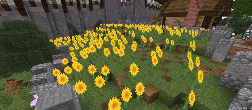 sunflower field - Ideas to build in Minecraft
