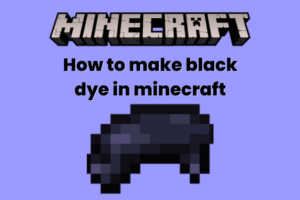 black dye in minecraft